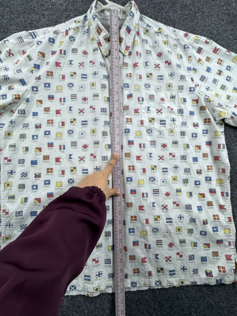 Reyn Spooner Nautical Flags Countries Pullover 2XL Button-Down Short Sleeve Men - Picture 7 of 16